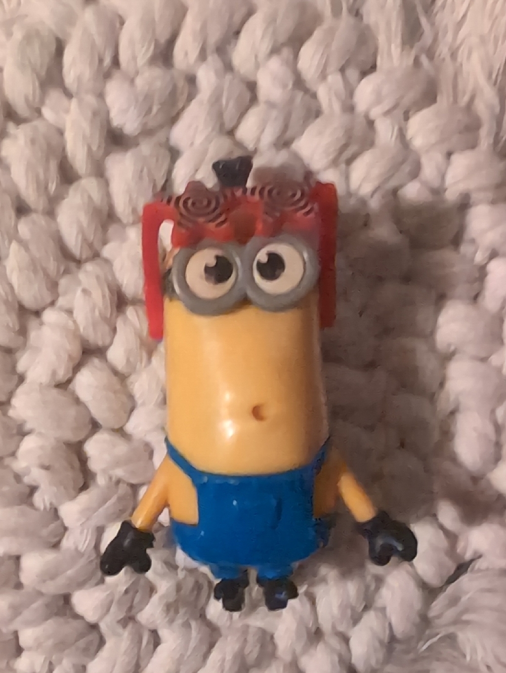 $1 Minion Figurine Toy/Cake Topper with Blue Overalls and Red Star Goggles